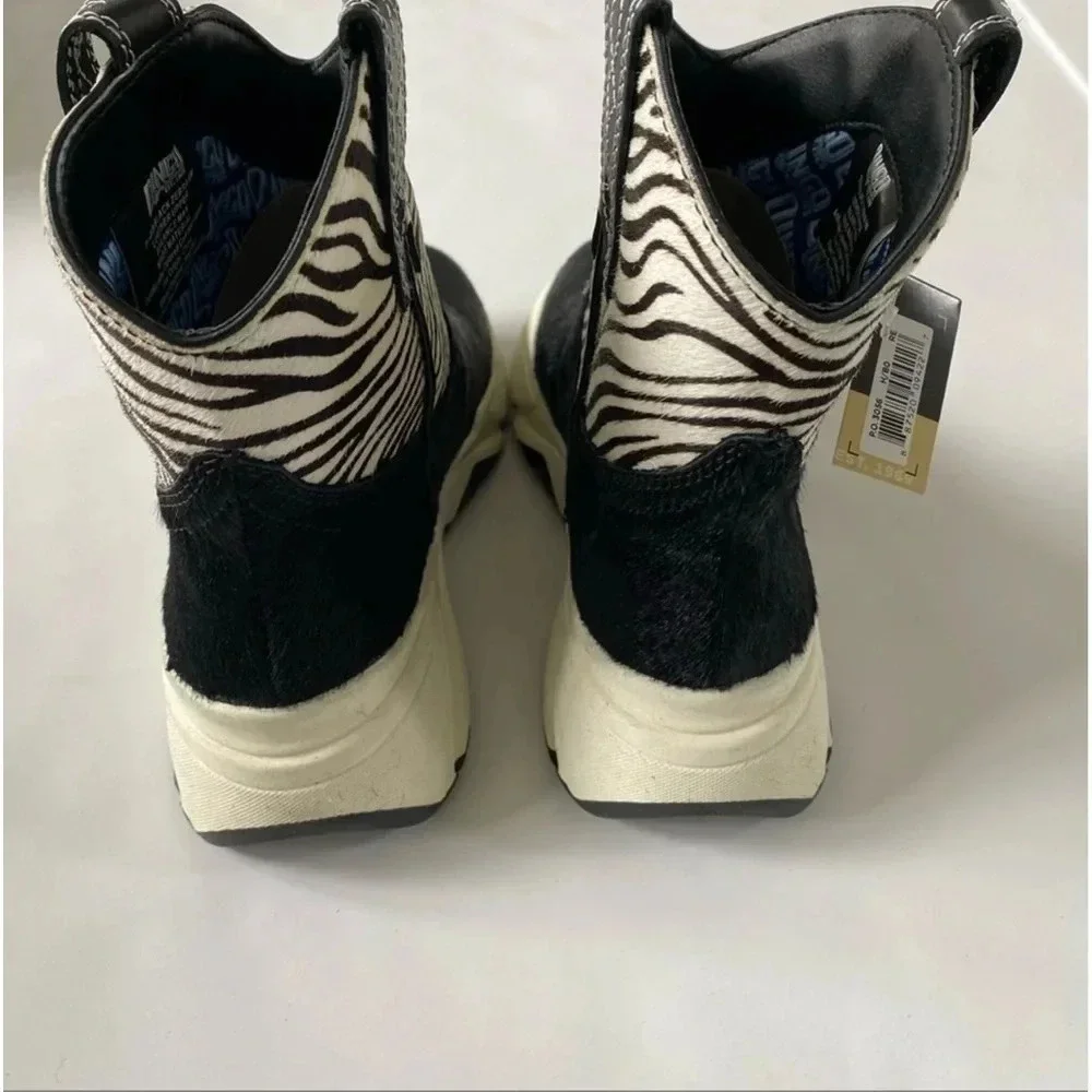 New Dan Post Dingo Safari Cowboy Boots Sneaker Leather Zebra western safari boho